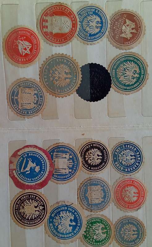 **REDUCED** Germany - Album Full of Embossed Municipal & State Seals - Very Interesting